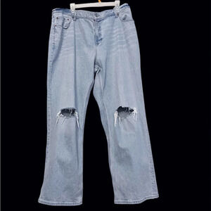 Abercrombie & Fitch baggy low rise jeans casual plus-size stylish